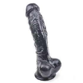 CONSOLADOR REALISTA TESTICULOS (NEGRO) BF1016 9.65